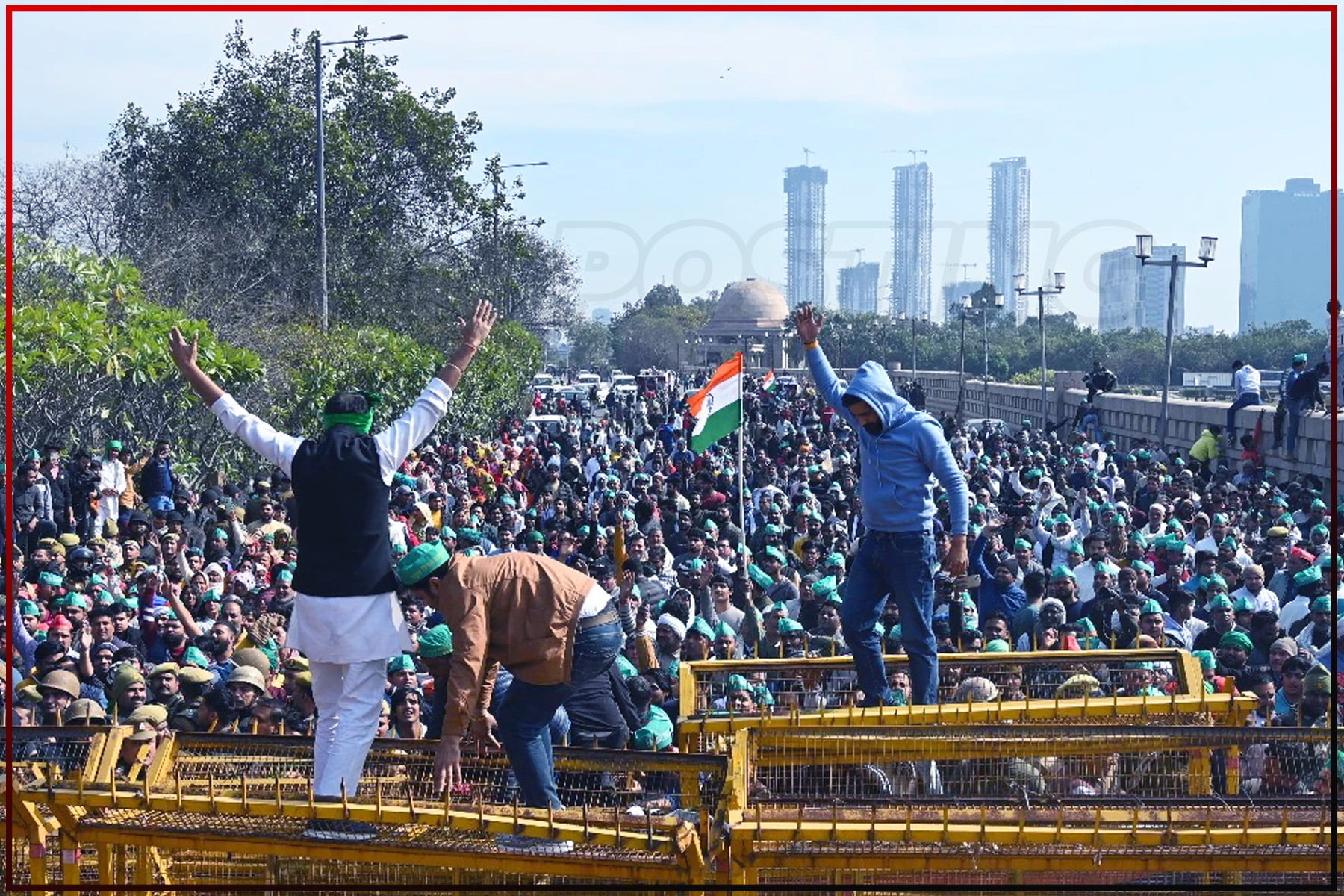 One BJP leader supports Kisan Andolan