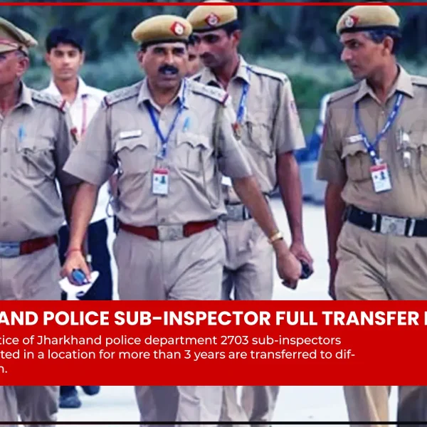 2703 Jharkhand police sub-inspector transfer orders. Full list