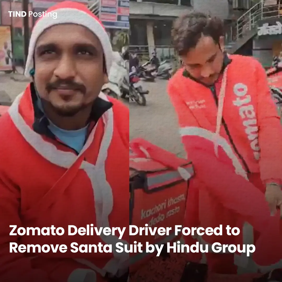 Zomato Delivery Driver Forced to Remove Santa Suit by Hindu Group