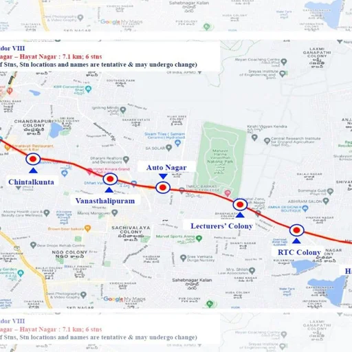 Hyderabad Metro Expands: New Route to Connect L.B. Nagar and Hayat Nagar