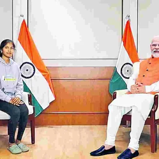Telangana Student Meets PM Modi at Exam Stress Forum