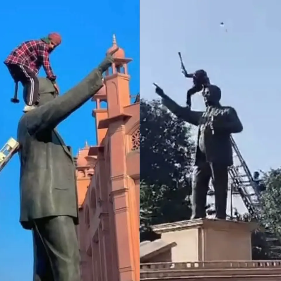 Amritsar Man Arrested After Viral Video Shows Attempt to Vandalize Ambedkar Statue