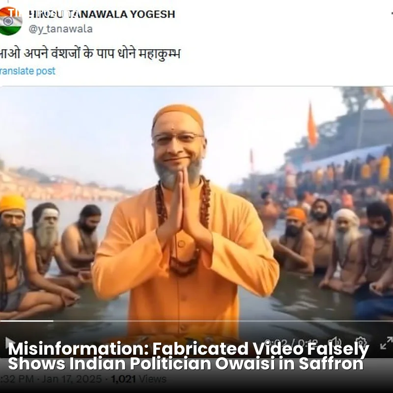 Misinformation: Fabricated Video Falsely Shows Indian Politician Owaisi in Saffron