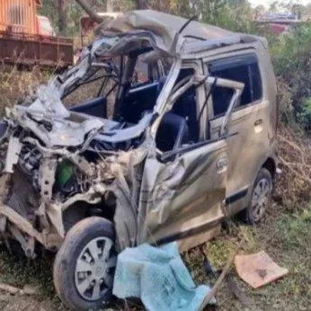 Jharkhand Car Crash Kills Two Critically Injures O